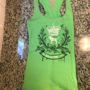 Victoria’s Secret PINK lime green tank.